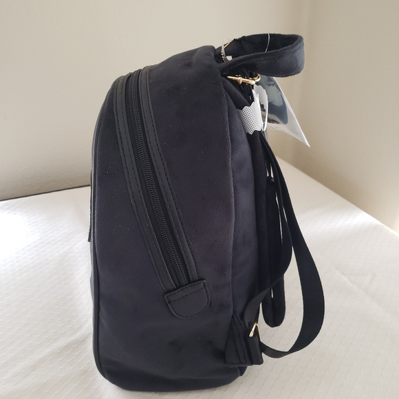 Juicy Couture Velour Black Liquorice Big Spender Mini Backpack NWT - Picture 3 of 16